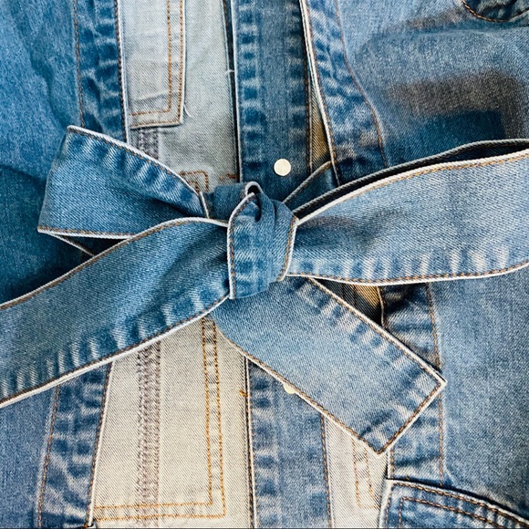 ARK NC. DENIM VEST WITH OPEN BACK AND TIES - Picture 3 of 7